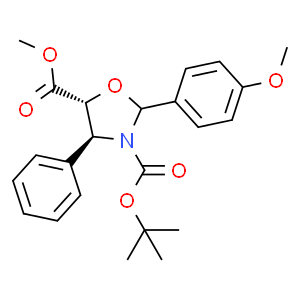 (4S,5R)-3-tert-butoxycarbony-2-(4-anisy)-4-phenyl-5-oxazolidinecarboxylate