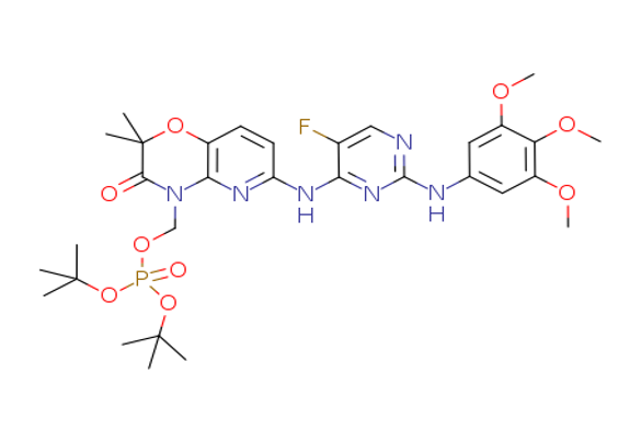 ditert-butyl[6-[[5-fluoro-2-(3,4,5-trimethoxyanilino)pyrimidin-4-yl]amino]-2,2-dimethyl-3-oxo-pyrido[3,2-b][1,4]oxazin-4-yl]methylphosphate