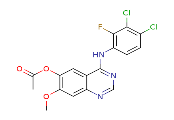 4-(3,4-dichloro-2-fluorophenylamino)-7-methoxyquinazolin-6-yl acetate