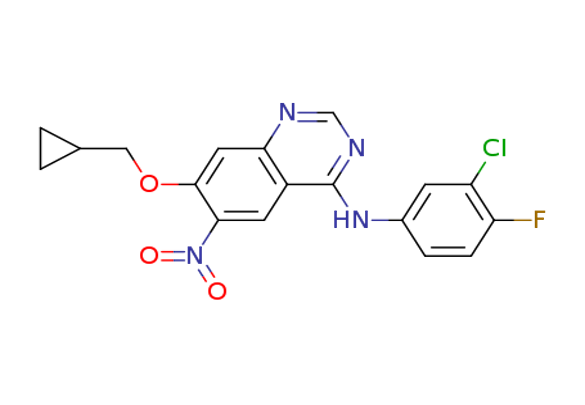 4-[(3-chloro-4-fluoro-phenyl)amino]-7-cyclopropylmethoxy-6-nitro-quinazoline