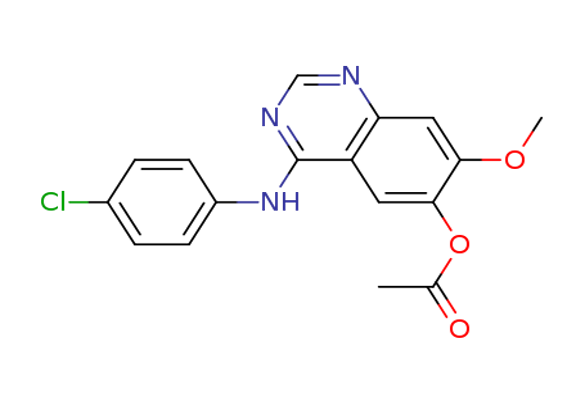4-[(4-chlorophenyl)amino]-7-methoxyquinazolin-6-yl acetate
