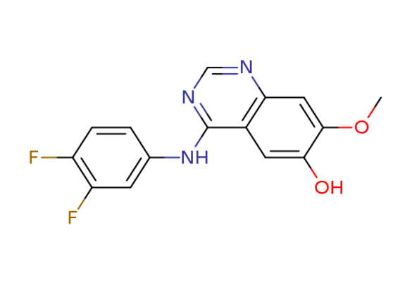 4-(3',4'-difluoroanilino)-6-hydroxy-7-methoxyquinazoline