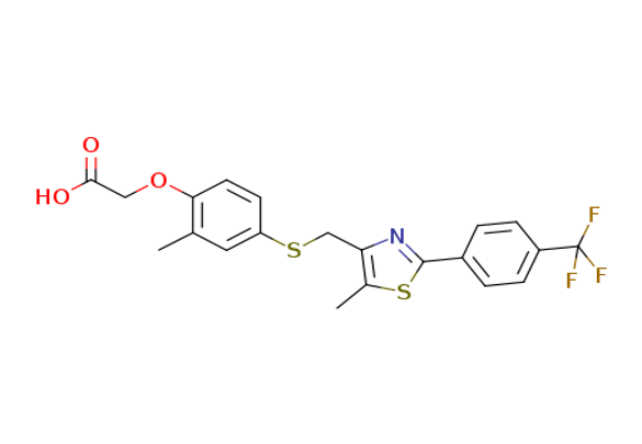 2-[2-methyl-4-[[4-methyl-2-[4-(trifluoromethyl)phenyl]-1,3-thiazol-5-yl]methylsulfanyl]phenoxy]acetic acid