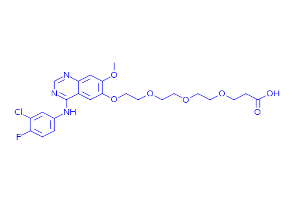 3-(2-(2-(2-((4-((3-Chloro-4-fluorophenyl)amino)-7-methoxyquinazolin-6-yl)oxy)ethoxy)ethoxy)ethoxy)propanoic acid