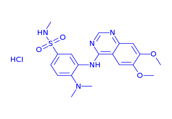 3-[(6,7-Dimethoxy-4-quinazolino) amino]-4-(dimethylamino)-n-methylbenzenesulfonamide dihydrochloride