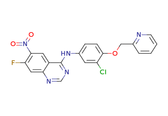 N-(3-chloro-4-(pyridin-2-ylmethoxy)phenyl)-7-fluoro-6-nitroquinazolin-4-amine