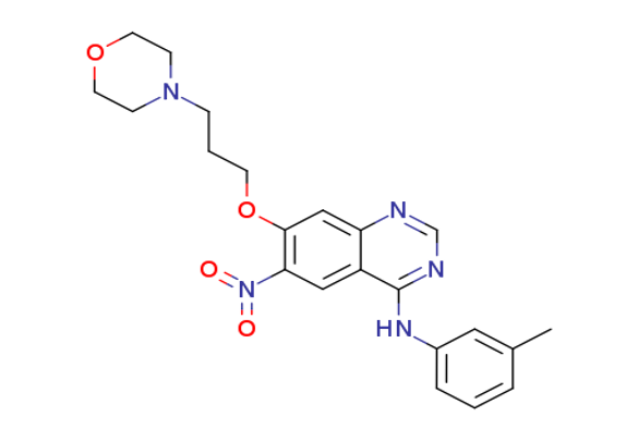 4-[N-(3-methylphenyl)amino]-7-[3-(4-morpholinyl)propoxy]-6-nitroquinazoline