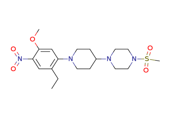 1-(1-(2-ethyl-5-Methoxy-4-nitrophenyl)piperidin-4-yl)-4-(Methylsulfonyl)piperazine