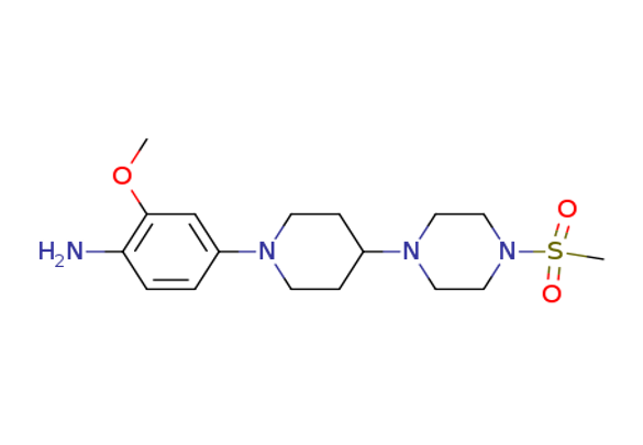 2-(methyloxy)-4-{4-[4-(methylsulfonyl)-1-piperazinyl]-1-piperidinyl}aniline