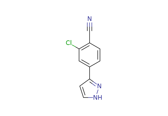 2-chloro-4-(1H-pyrazol-3-yl)benzonitrile